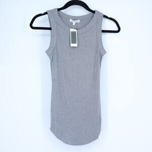 POOKIE & SEBASTIAN NWT Ribbed Tank Heathered Grey Sleeveless Women's S
